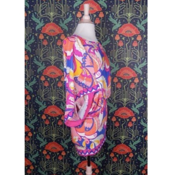 Trina Turk Sevilla Psychedelic Swim Bathing Suit Cover Up Dress Nwt - Picture 8 of 9